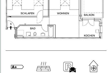 Wohnung Würzburg Heuchelhof - 2 Zimmer, 62 m&sup2;, 1.090&euro; | Angebot:26409761