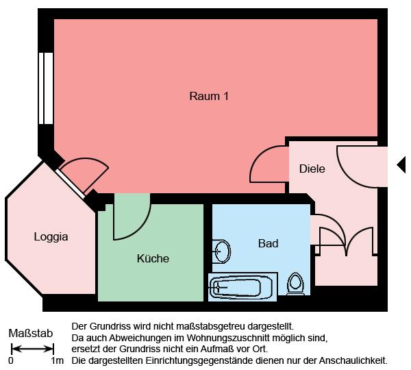 Etagenwohnung Witten - 1 Zimmer, 49 m&sup2;, 280&euro; | Angebot:25420140