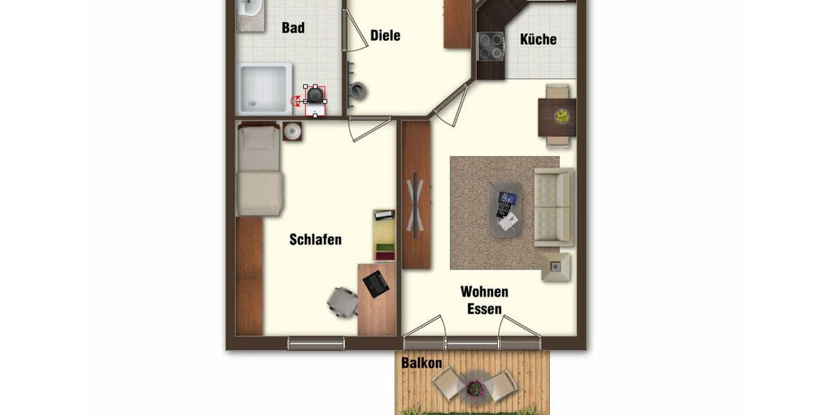 Etagenwohnung Ansbach - 2 Zimmer, 52 m&sup2;, 620&euro; | Angebot:20620275