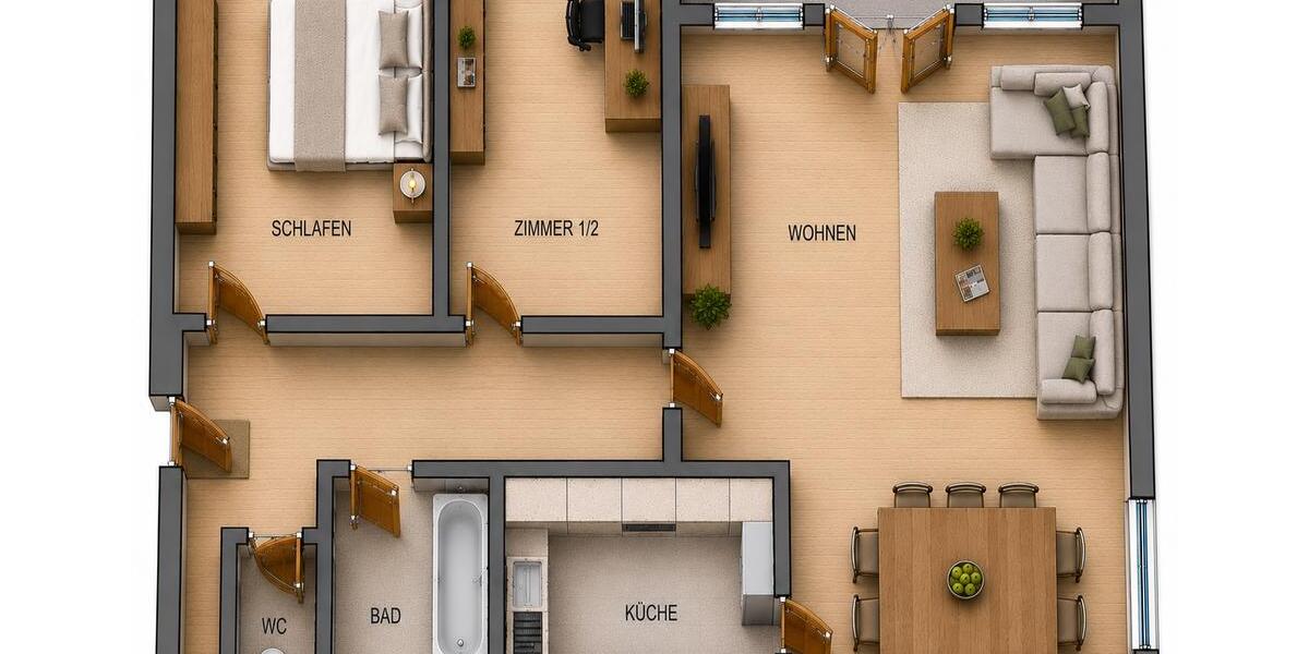 Etagenwohnung Friedrichsdorf - 3 Zimmer, 79 m&sup2;, 330.000&euro; | Angebot:27155398