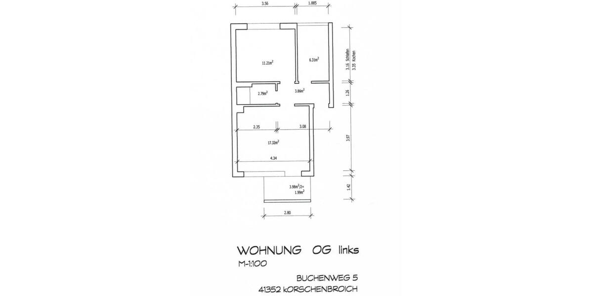 Etagenwohnung Korschenbroich - 2 Zimmer, 44 m&sup2;, 550&euro; | Angebot:26413083