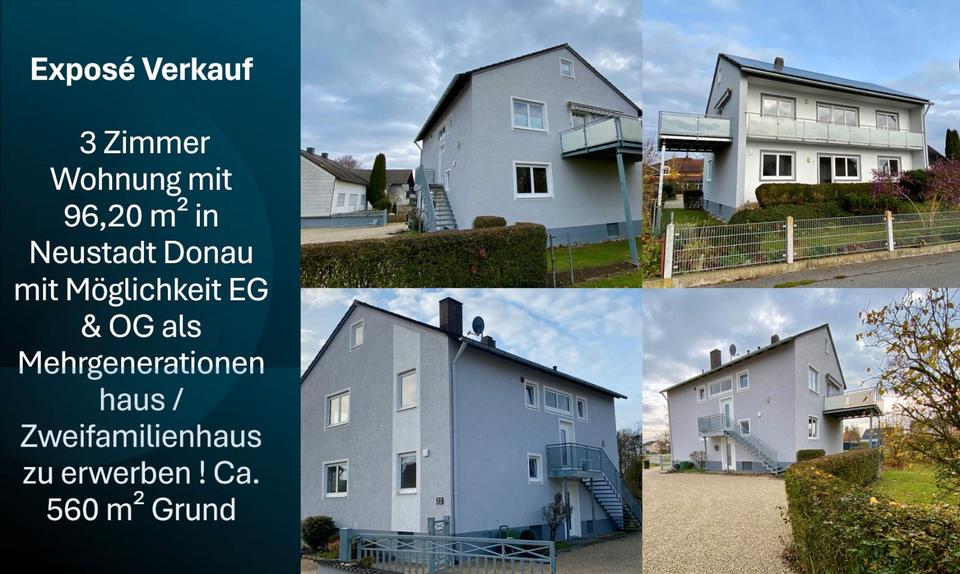Etagenwohnung Neustadt an der Donau - 3 Zimmer, 96 m&sup2;, 326.000&euro; | Angebot:25995713