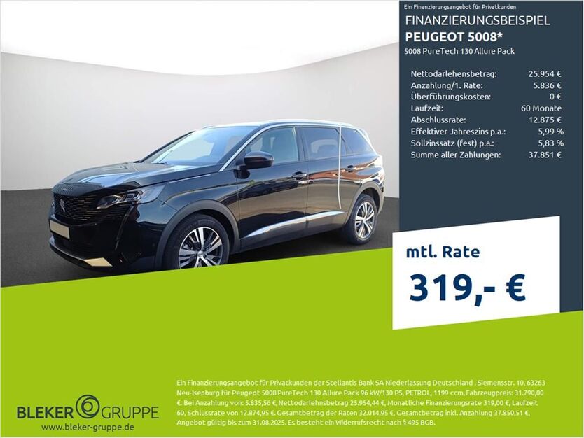 Peugeot 5008 25.493 km 28.580 € Dülmen 48249
