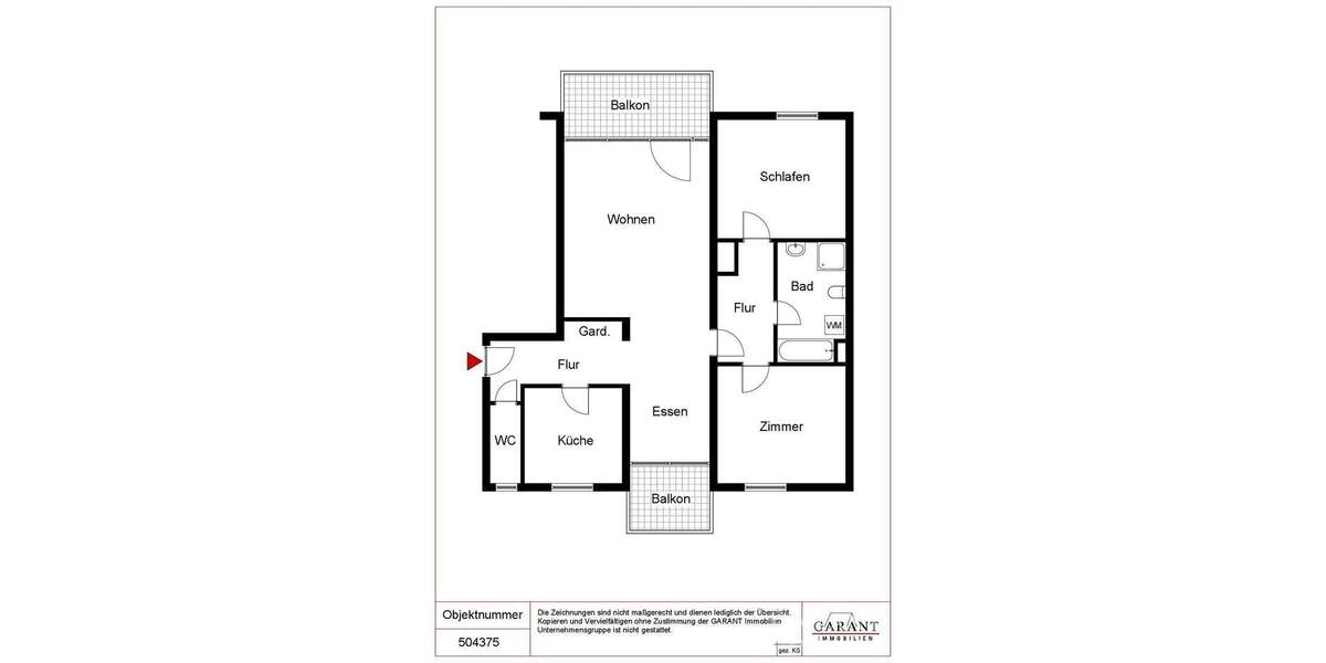 Etagenwohnung Ettlingen - 3 Zimmer, 104 m&sup2;, 395.000&euro; | Angebot:24779635