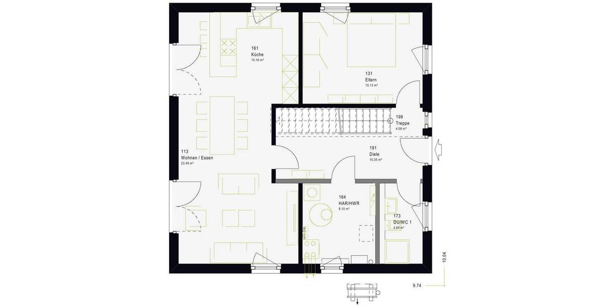 Einfamilienhaus Ammerbuch Entringen - 5 Zimmer, 159 m&sup2;, 581.189&euro; | Angebot:26686134