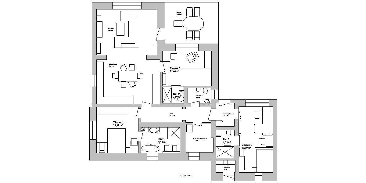 Erdgeschoßwohnung Vilsbiburg - 4 Zimmer, 123 m&sup2;, 645&euro; | Angebot:26348814
