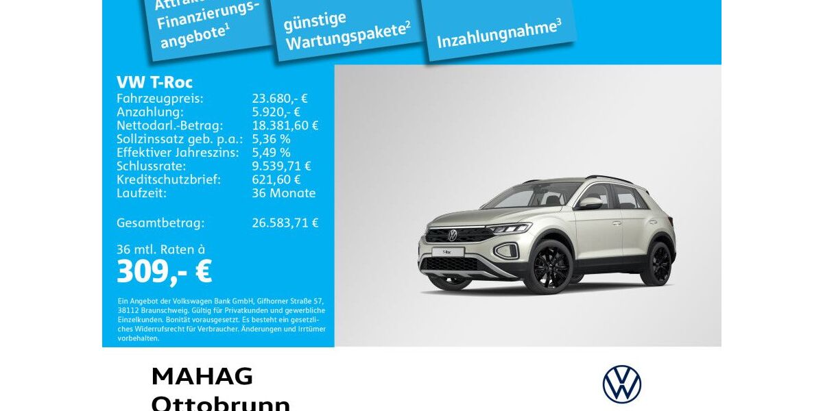 VW T-Roc 42.607 km 23.680 &euro; Ottobrunn 85521
