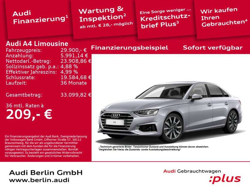 Audi A4 39.700 km 29.900 € Berlin 12489