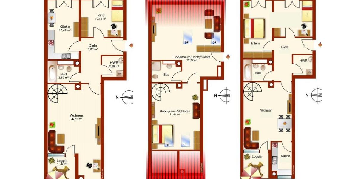 Maisonettenwohnung Bad Tölz - 3 Zimmer, 78 m&sup2;, 497.000&euro; | Angebot:26931195