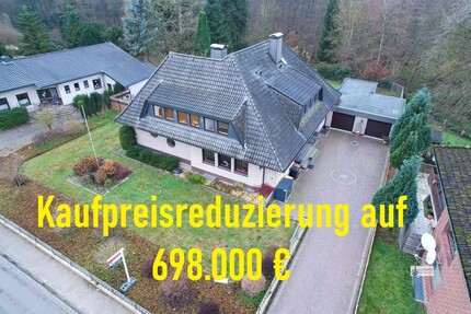 Wohnen und Arbeiten unter einem Dach +2.500 m² Waldgrundstück Sauna+Holzhäuschen Wintergarten+Kamin - Haus Syke | Angebot:24213006