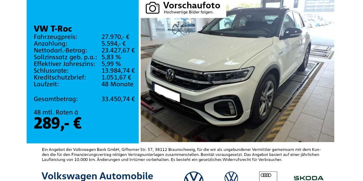 VW T-Roc 38.918 km 27.970 &euro; Leipzig 04277