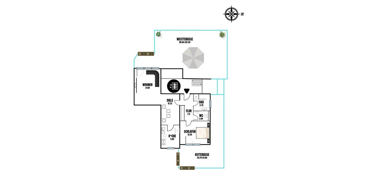 Einfamilienhaus Nürnberg Gärten bei Wöhrd - 2.5 Zimmer, 103 m&sup2;, 1.550&euro; | Angebot:27601934