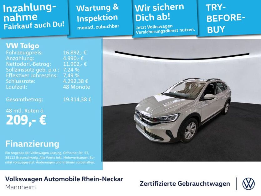 VW Taigo 84.273 km 16.892 € Mannheim 68309
