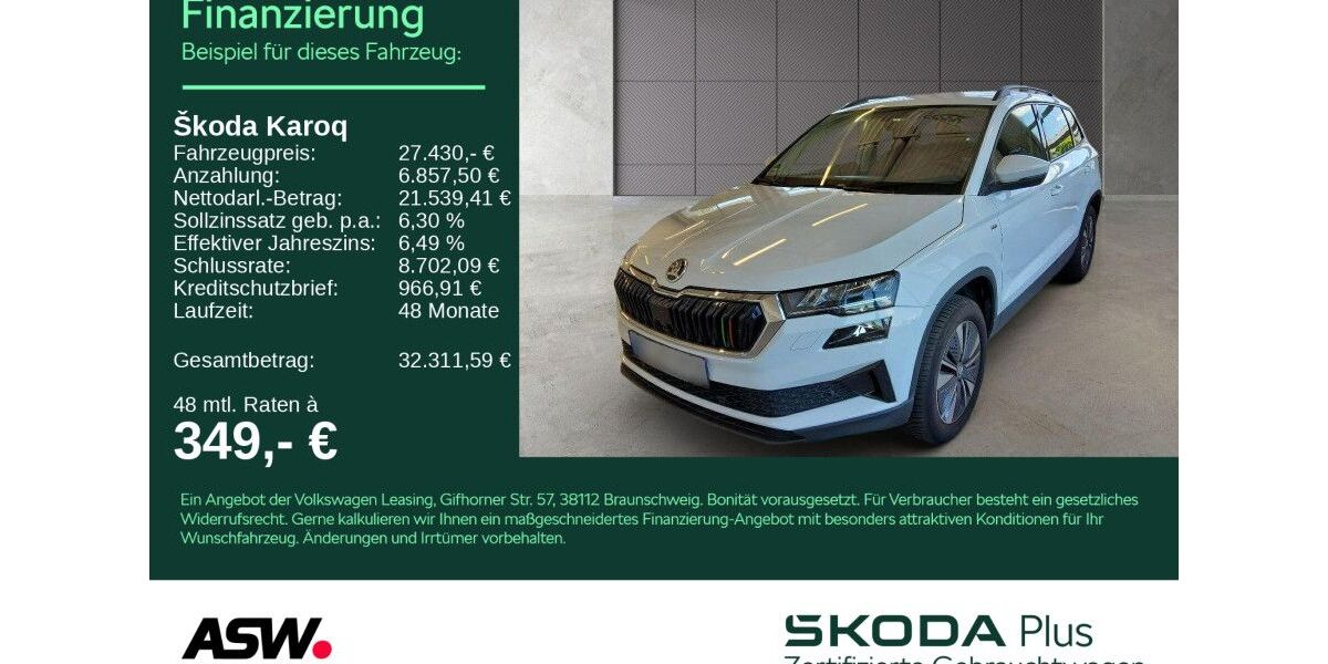 Skoda Karoq 56.000 km 27.430 &euro; Bad Rappenau 74906