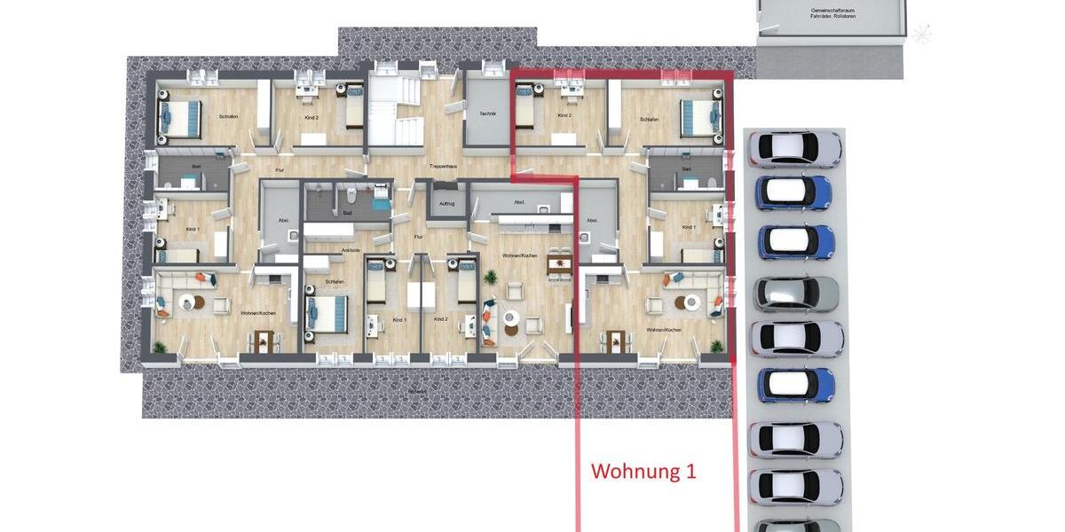Erdgeschoßwohnung Bispingen - 4 Zimmer, 110 m&sup2;, 1.320&euro; | Angebot:25636645