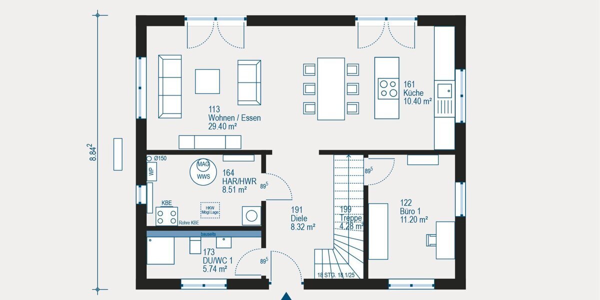 Modern geplantes Einfamilienhaus in Herborn - Ihr Familienwohnsitz nach Maß - Einfamilienhaus Herborn | Angebot:27293996