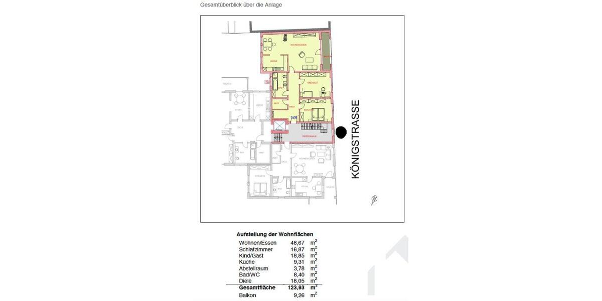 Etagenwohnung Fulda - 3 Zimmer, 124 m&sup2;, 470.000&euro; | Angebot:26462062