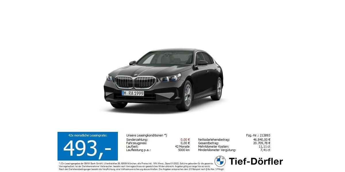 BMW 520 11.100 km 46.840 &euro; Marktsteft 97342
