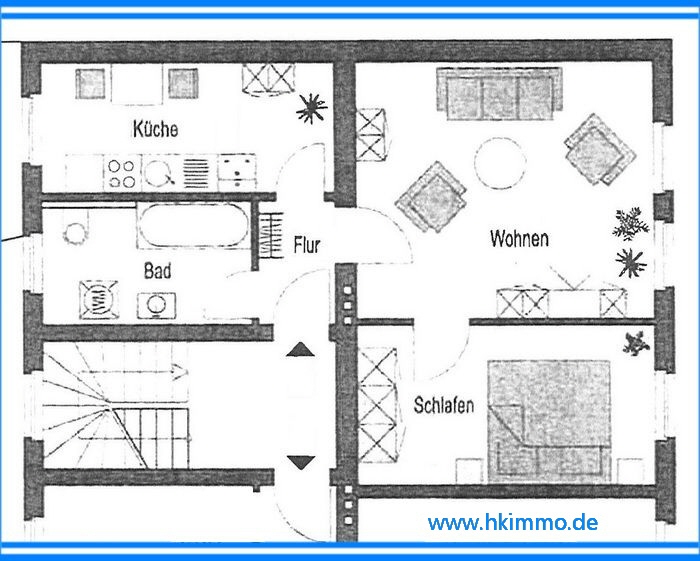 Kompakte 2-Raumwohnung in Köthen Nähe Hochschule - Etagenwohnung Köthen | Angebot:26163710