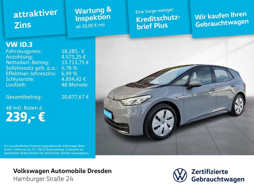 VW ID.3 25.470 km 18.285 € Dresden 01067