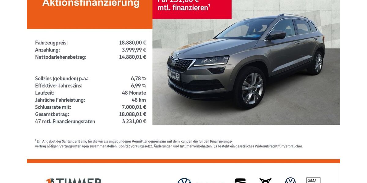 Skoda Karoq 102.837 km 18.880 &euro; Borken 46325