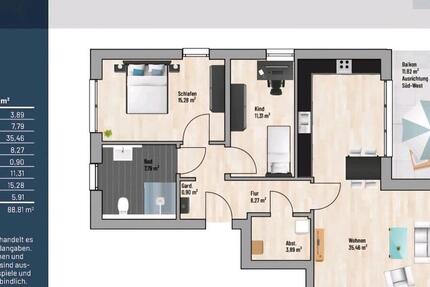 Wohnung Tönning - 1 Zimmer, 88 m&sup2;, 1.400&euro; | Angebot:24315469