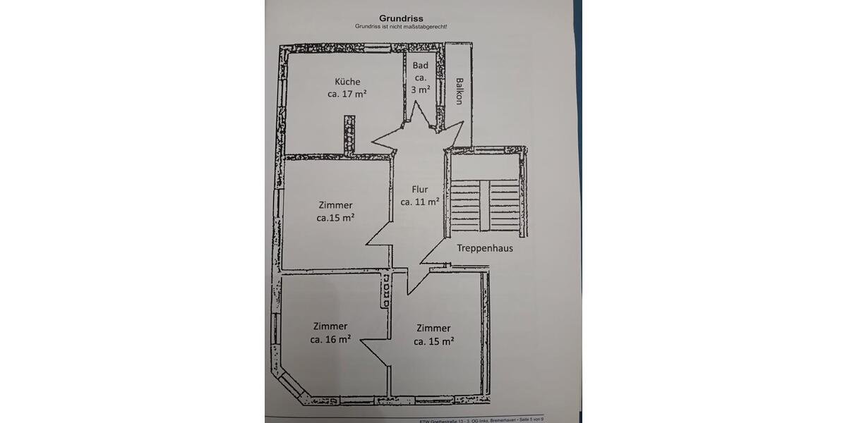 Etagenwohnung Bremerhaven - 3 Zimmer, 78 m&sup2;, 79.000&euro; | Angebot:26926540