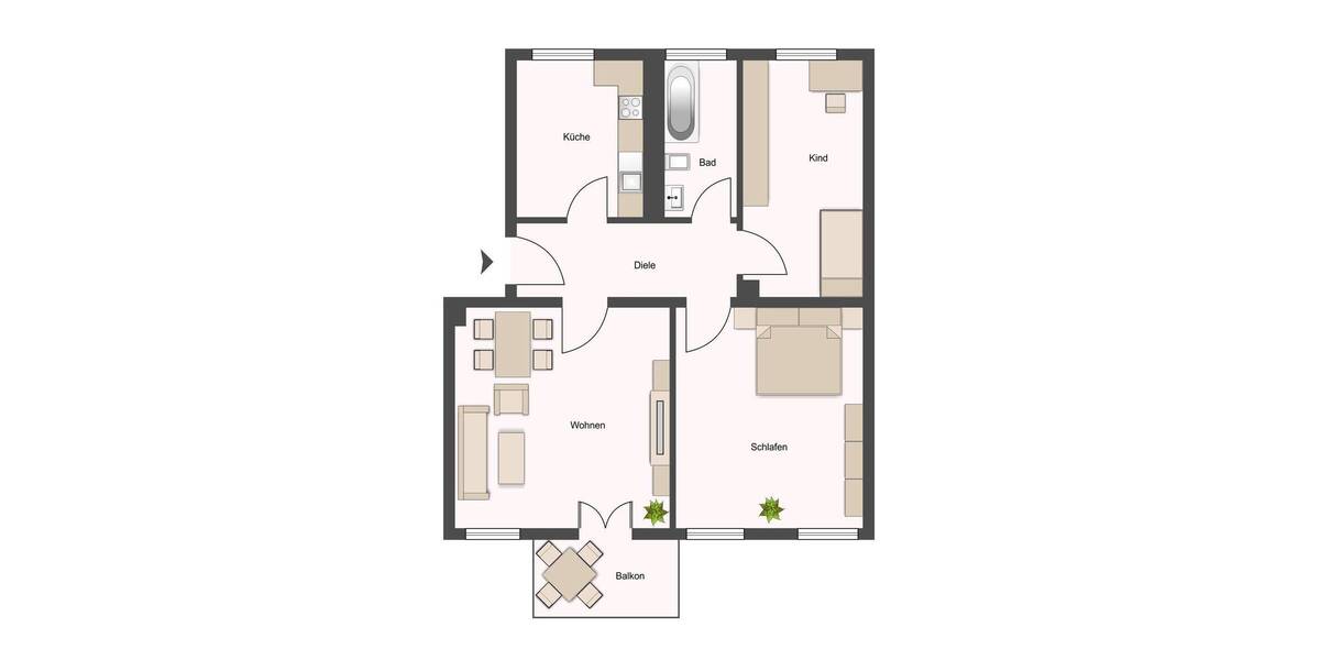 Etagenwohnung Heidenau Mügeln - 3 Zimmer, 69 m&sup2;, 560&euro; | Angebot:26893004