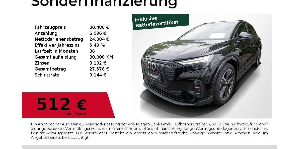 Audi Q4 e-tron 131.700 km 26.880 &euro; Nürnberg 90441