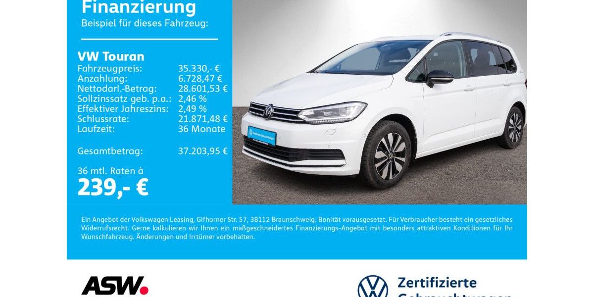 VW Touran 25.800 km 32.990 &euro; Bad Rappenau 74906