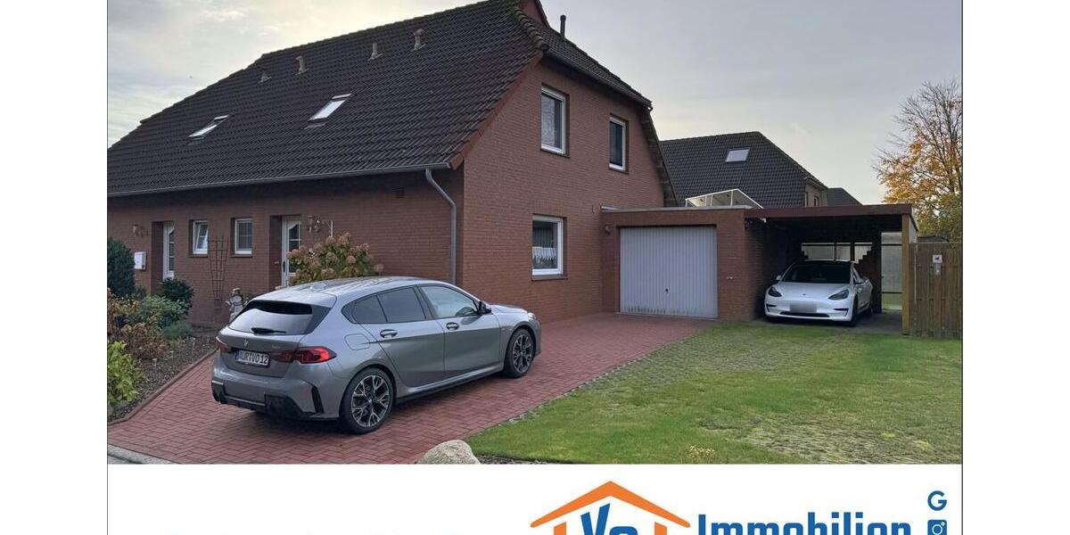 Gepflegte Doppelhaushälfte mit Garten, Garage & Carport in absolut zentraler Lage von Ostgroßefehn 4 zimmer