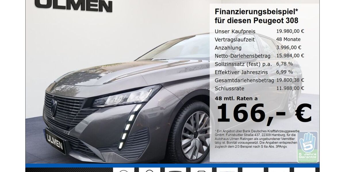 Peugeot 308 38.760 km 17.250 &euro; Ratingen 40880