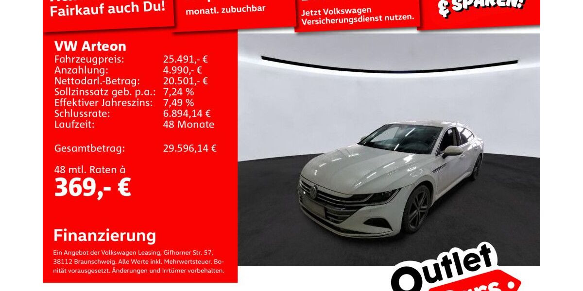 VW Arteon 80.248 km 25.236 &euro; Mannheim 68309