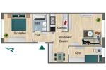 Etagenwohnung Pößneck - 3 Zimmer, 54 m&sup2;, 620&euro; | Angebot:26248194