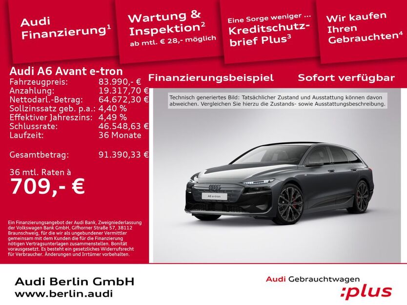 Audi A6 e-tron 11.494 km 83.990 € Berlin 12489