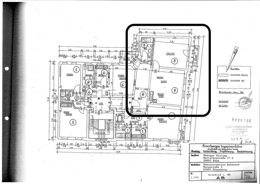 2-Raum Whg. 2 Balkone mit Blick auf Schlosspark zimmer
