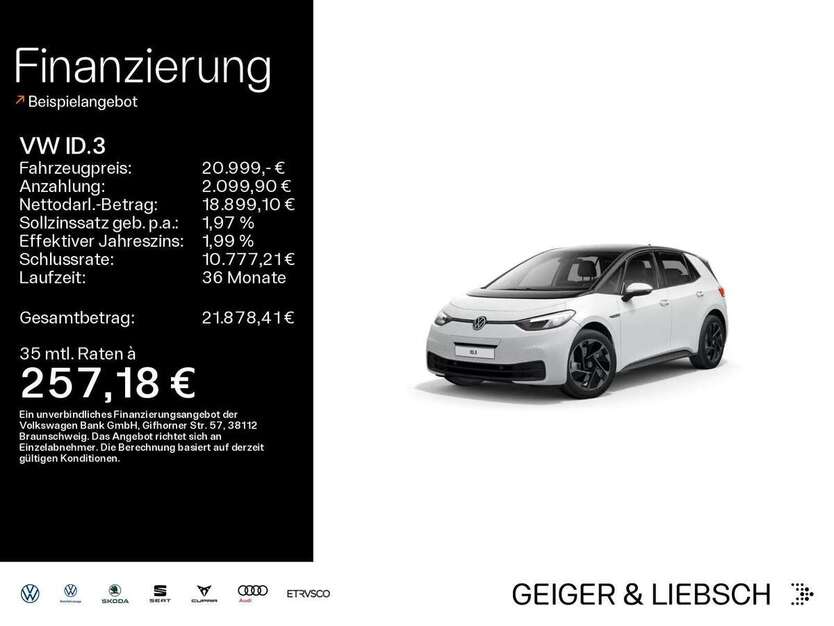 VW ID.3 45.500 km 20.999 € Linsengericht 63589