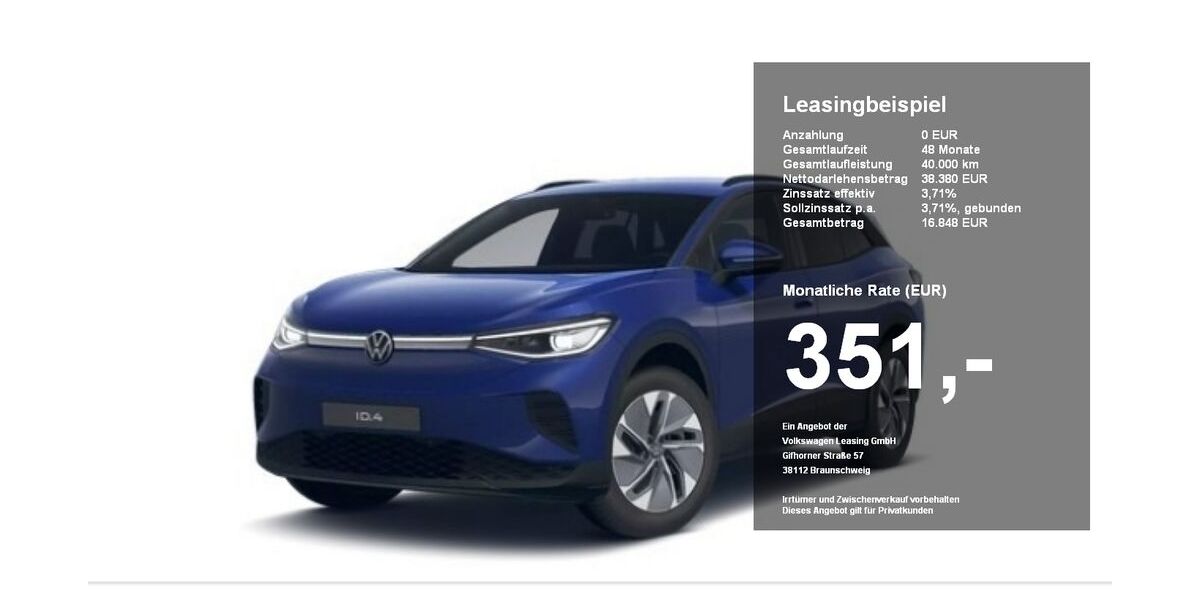 VW ID.4 4.855 km 37.880 € Regen 94209