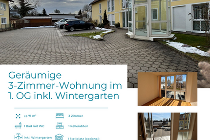 Wohnung Krailling - 3 Zimmer, 71 m&sup2;, 1.240&euro; | Angebot:25366995