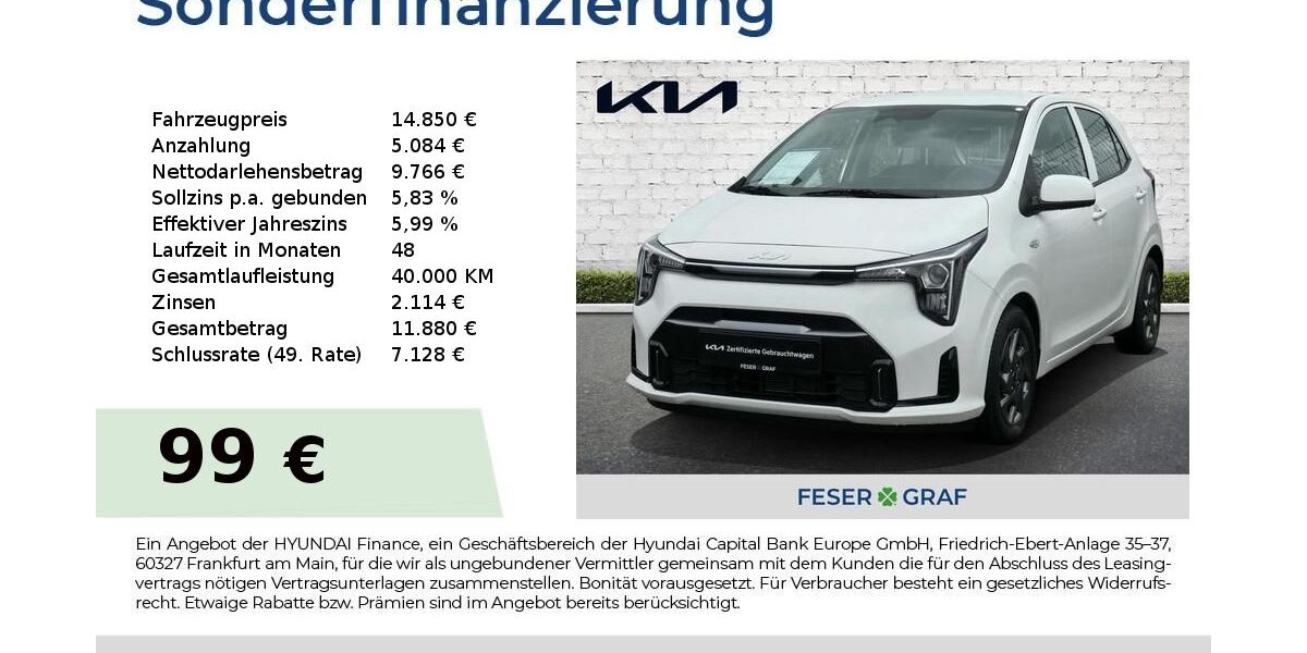 Kia Picanto 9.236 km 14.750 &euro; Roth 91154