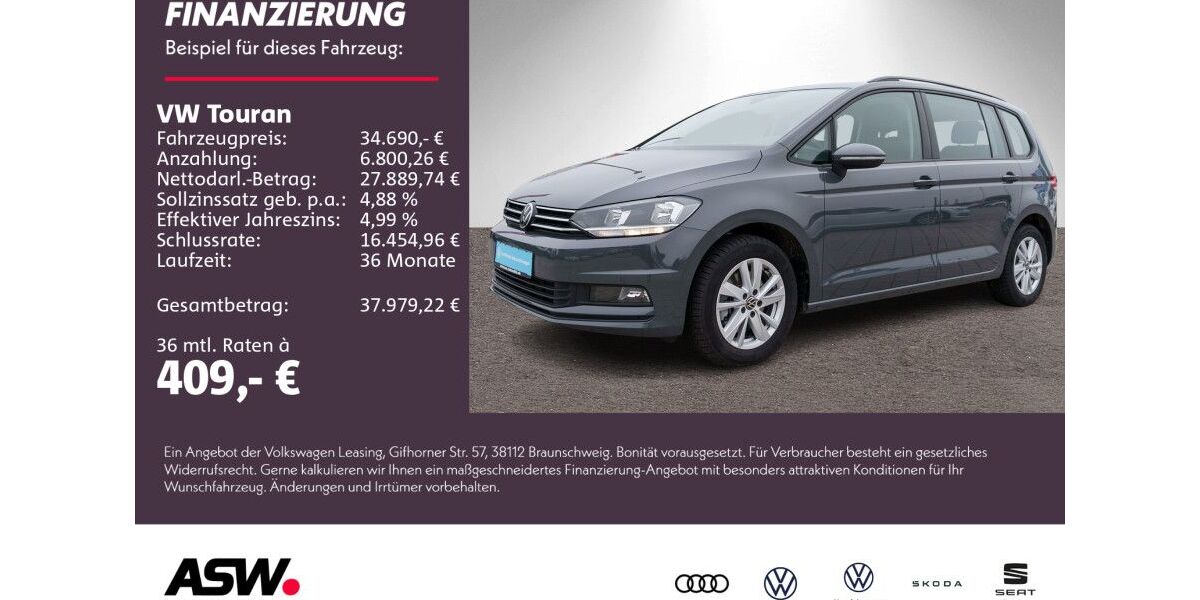 VW Touran 29.900 km 34.690 &euro; Weinsberg 74189