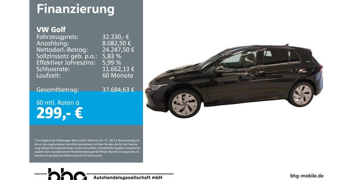 VW Golf 8.410 km 32.330 &euro; Bühl 77815