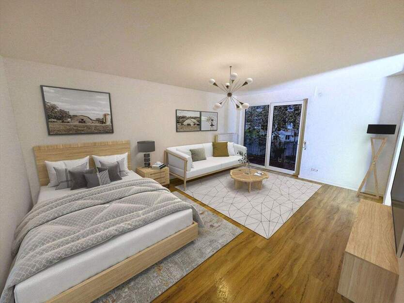 1-Zimmer-Wohnung leerstehend frisch saniert mit ruhigem Balkon PROVISIONSFREI 1 zimmer