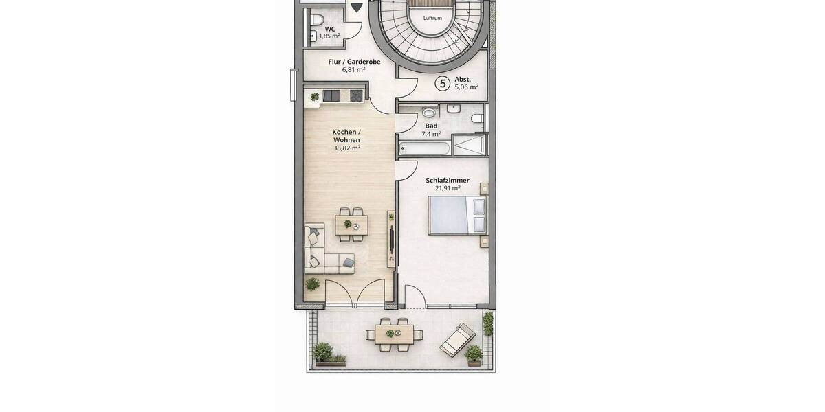 Etagenwohnung Bremen / Horn-Lehe Horn - 2 Zimmer, 90 m&sup2;, 1.300&euro; | Angebot:26218100