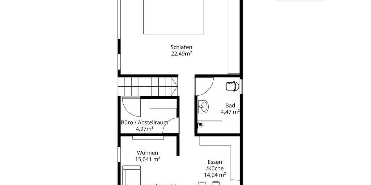 Etagenwohnung Wallersdorf - 2.5 Zimmer, 80 m&sup2;, 640&euro; | Angebot:26403644