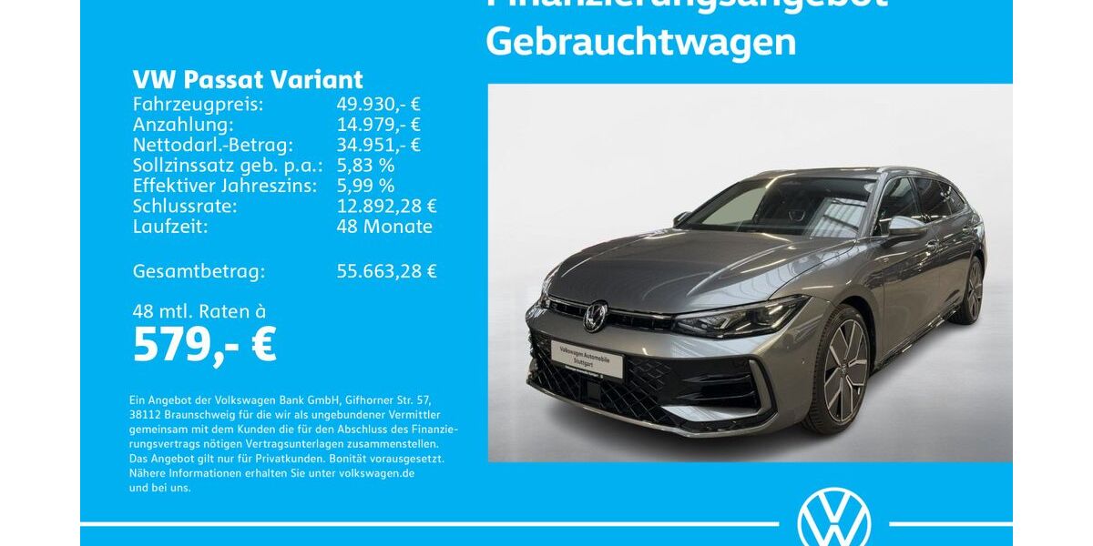 VW Passat Variant 1.505 km 49.930 &euro; Stuttgart-Feuerbach 70469