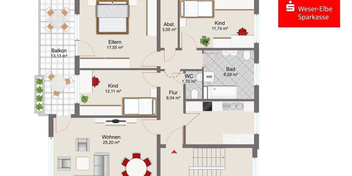 Etagenwohnung Wehr - 4 Zimmer, 102 m&sup2;, 348.000&euro; | Angebot:26730875