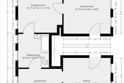 MODERNE, RENOVIERTE 3-ZIMMER-WOHNUNG IN BAD LAUTERBERG 3 zimmer