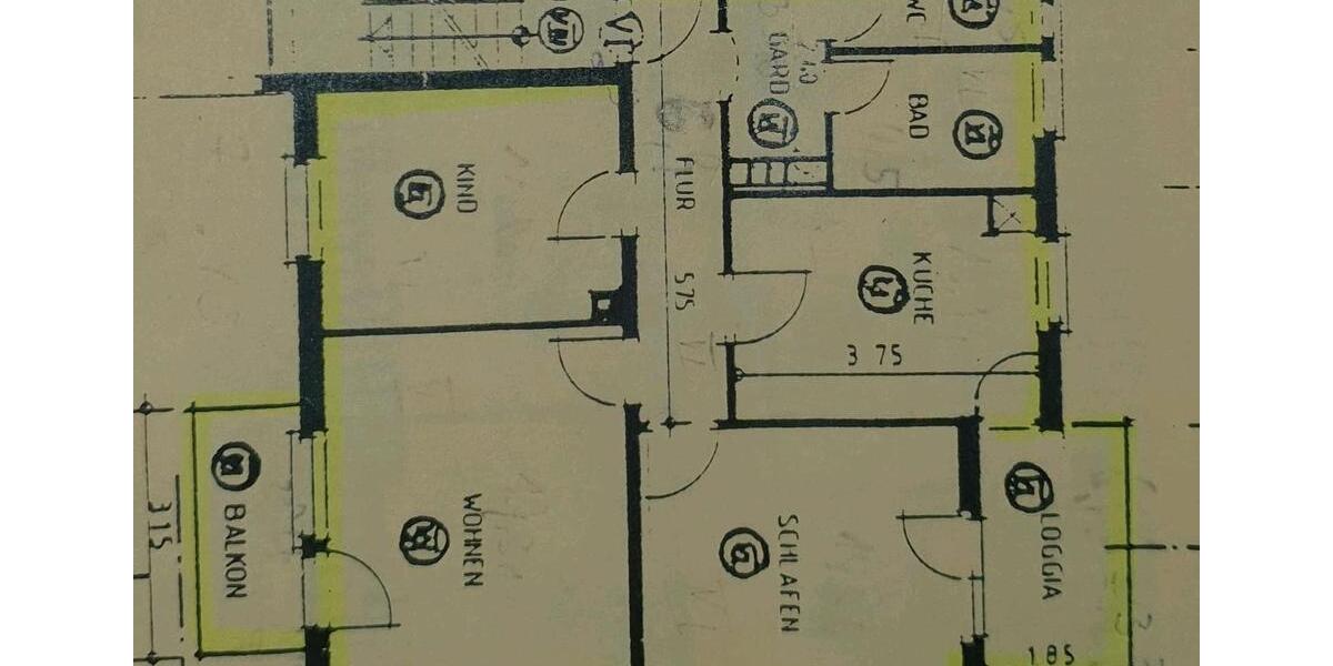 Etagenwohnung Landau in der Pfalz - 3 Zimmer, 80 m&sup2;, 850&euro; | Angebot:26311736