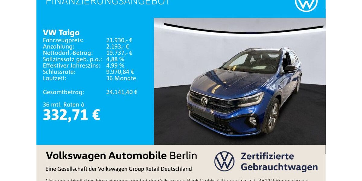 VW Taigo 62.376 km 21.930 &euro; Berlin 12681